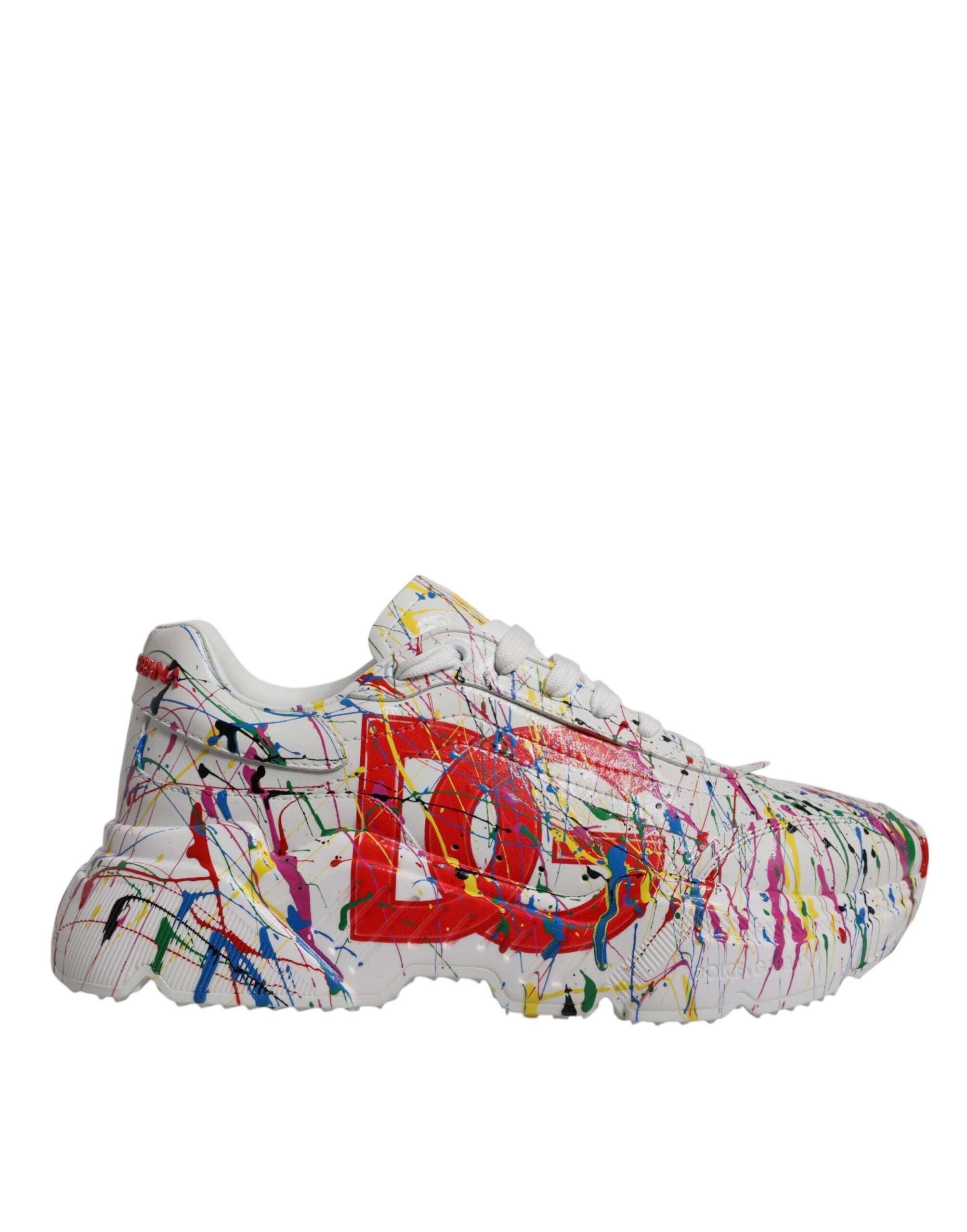 White Daymaster Hand Painted Sneakers Shoes