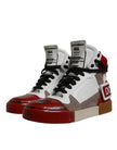 Multicolor Leather High Top Sneakers Shoes