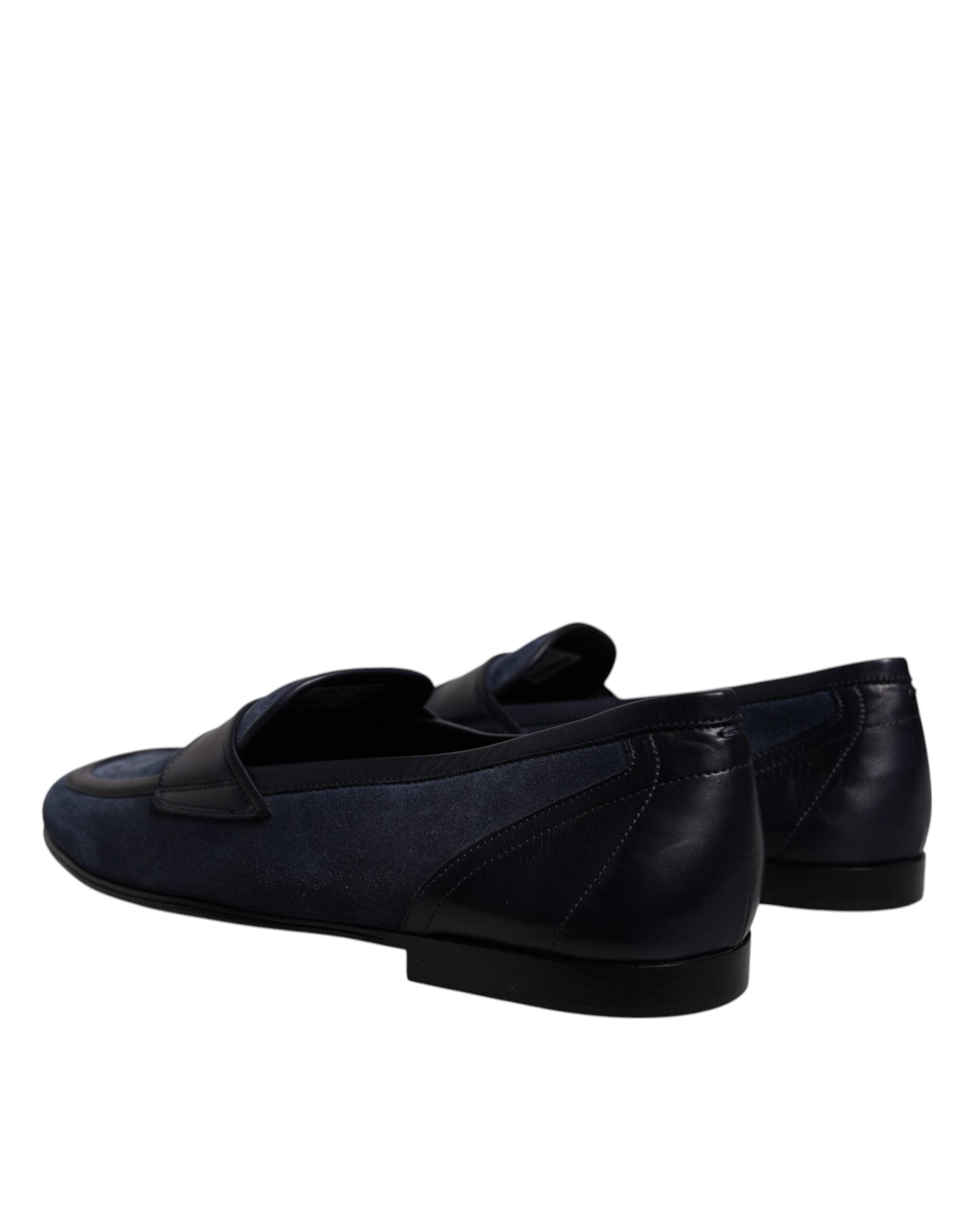 Blue Suede Leather Shoes Loafer Moccasin Shoes