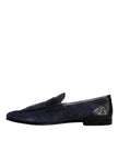 Blue Suede Leather Shoes Loafer Moccasin Shoes