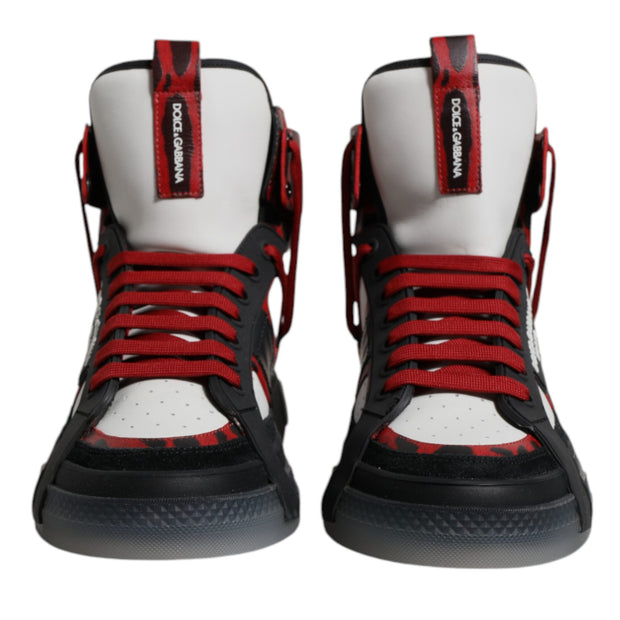 Multicolor Leather High Top Sneakers Shoes