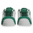 White Green Leather Logo Low Top Sneakers Shoes