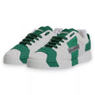 White Green Leather Logo Low Top Sneakers Shoes