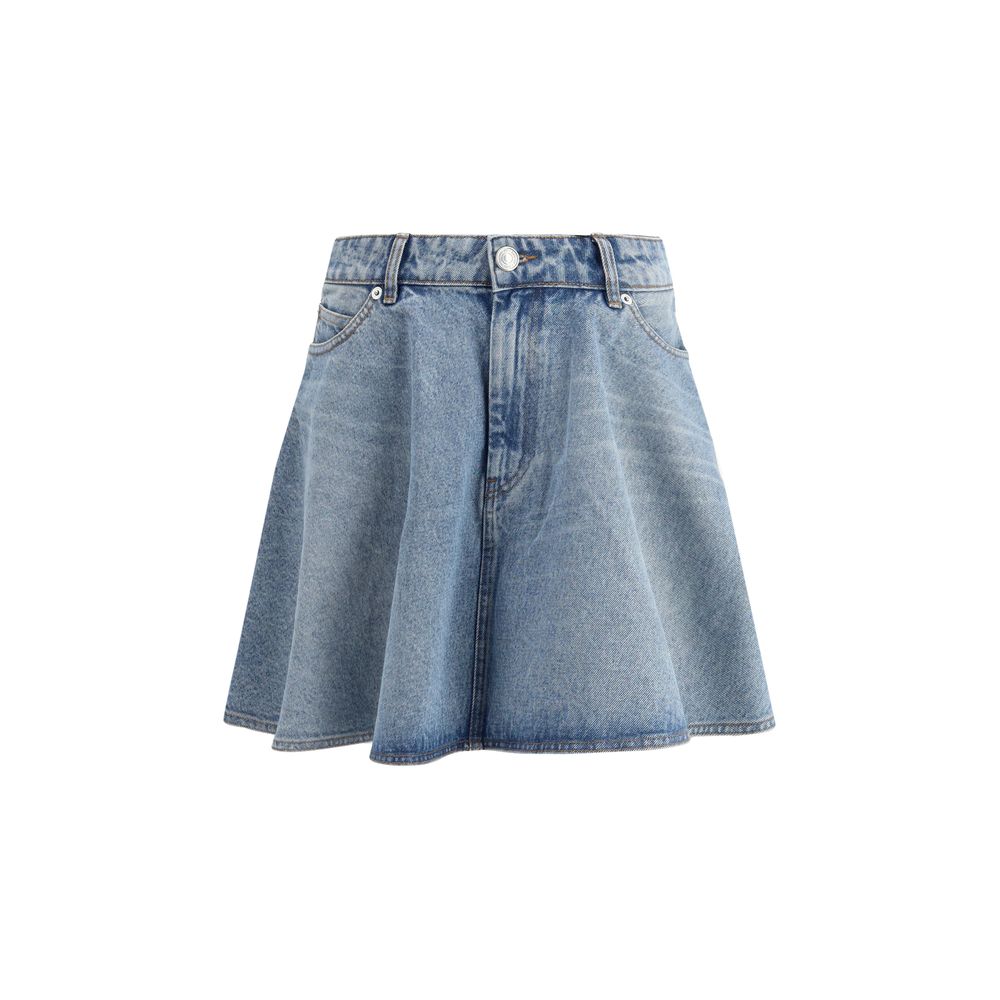 Flared denim Miniskirt