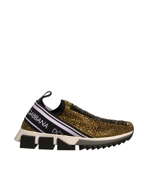 Gold Rhinestones Sorrento Sneakers Shoes