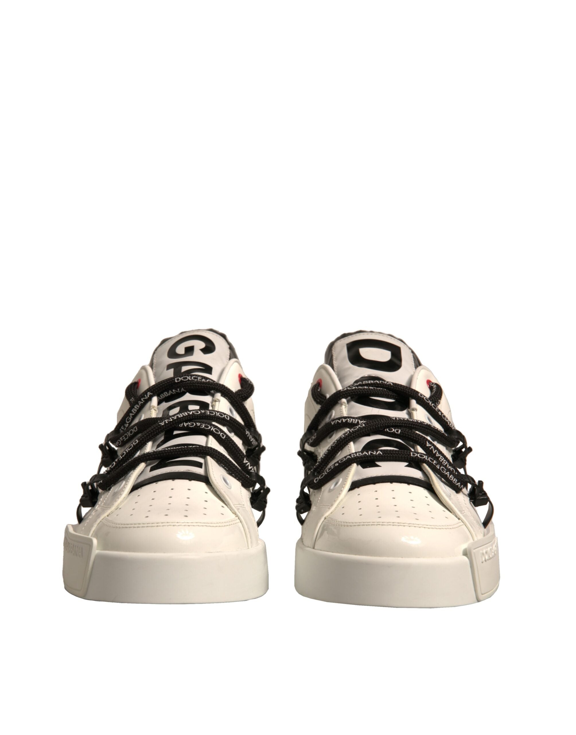 White Leather Portofino Low Top Sneakers Shoes