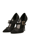 Black Mesh Mary Jane High Heels Pumps Shoes