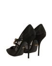 Black Mesh Mary Jane High Heels Pumps Shoes