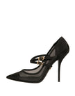 Black Mesh Mary Jane High Heels Pumps Shoes