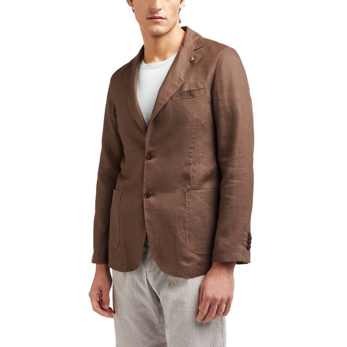 Brown Linen Blazer