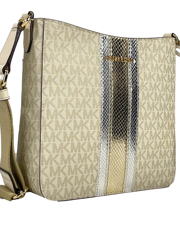 Jet Set Small Messenger Crossbody Bag Pale Gold