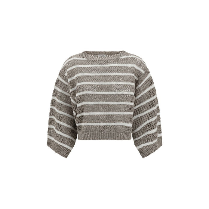 Sweater in perforated knit