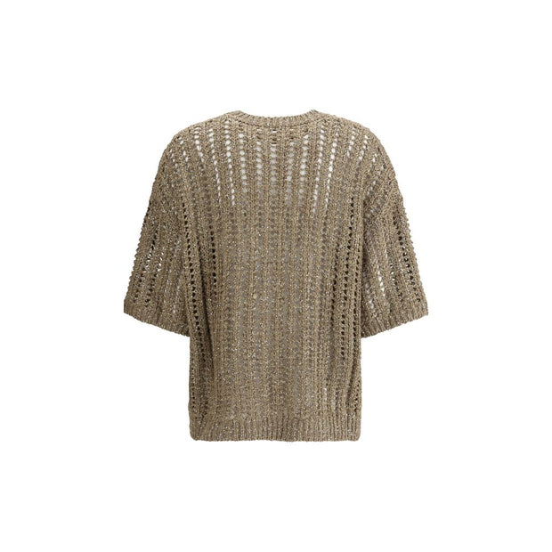 Sweater in perforated knit