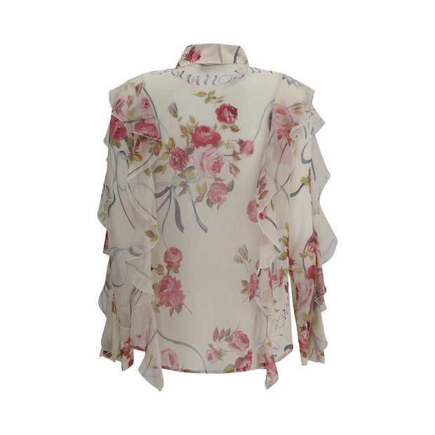 Floral silk chiffon Shirt