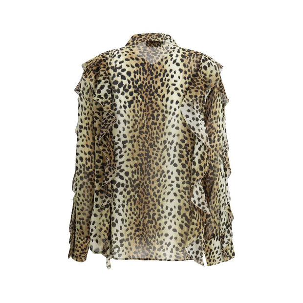 Silk chiffon leopard Shirt