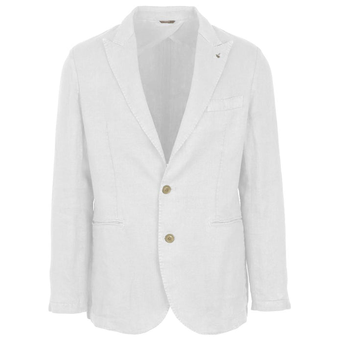 White Linen Blazer