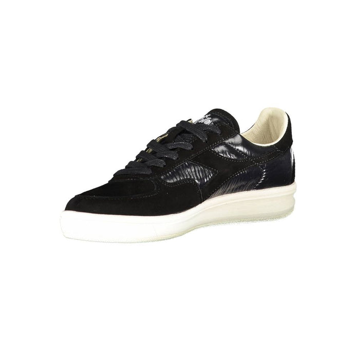 Black Leather Women Sneaker