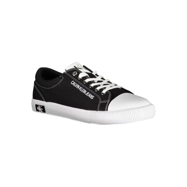 Black Cotton Men Sneaker