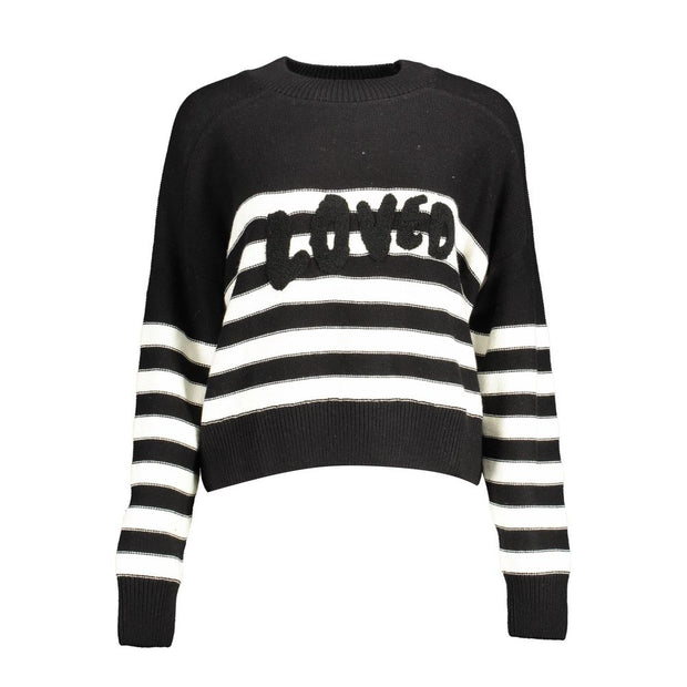 Black Cotton Women Sweater