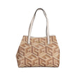 Beige Polyethylene Women Handbag