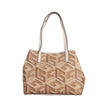 Beige Polyethylene Women Handbag