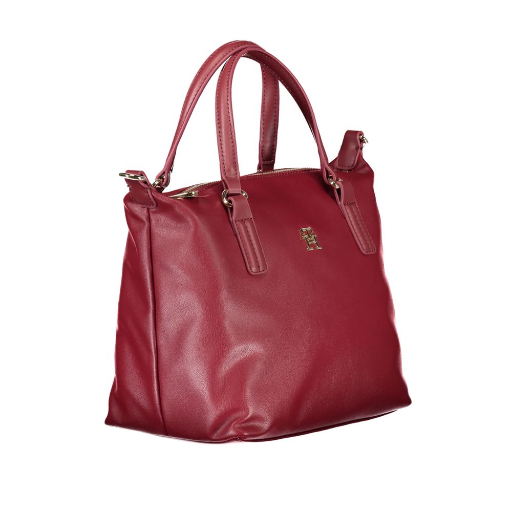 Pink Polyester Women Handbag