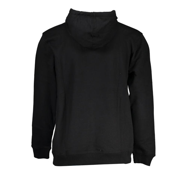 Sleek Black Hoodie with Central Pocket