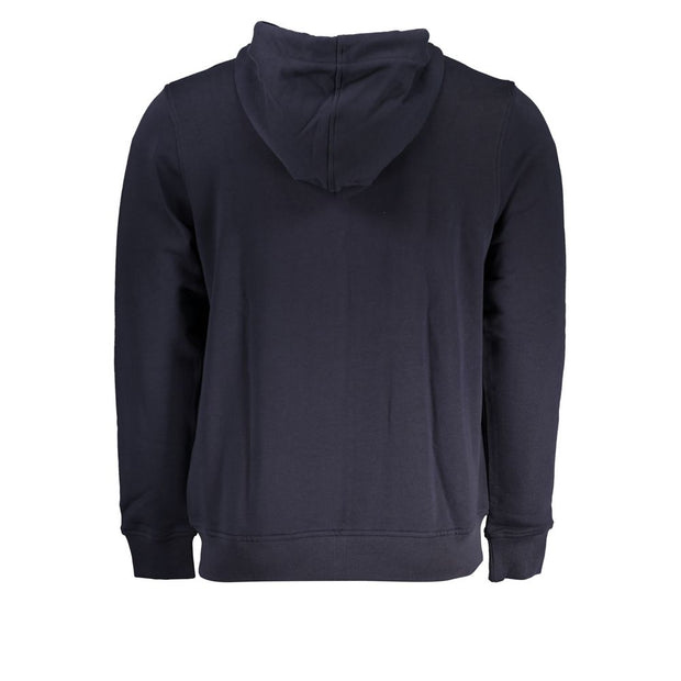 Contrast Detail Hooded Cotton Sweater