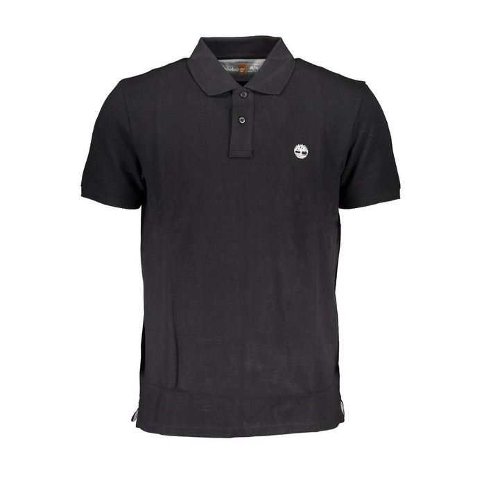 Black Cotton Polo Shirt