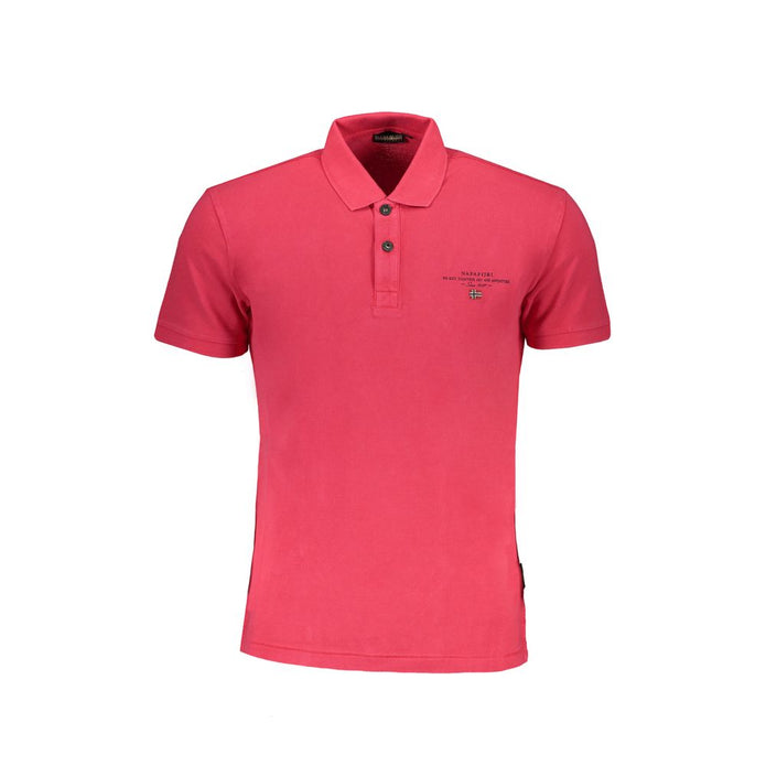 Pink Cotton Polo Shirt