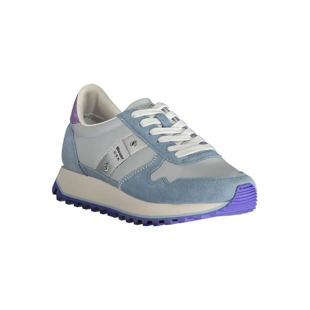 Light Blue Polyester Sneaker