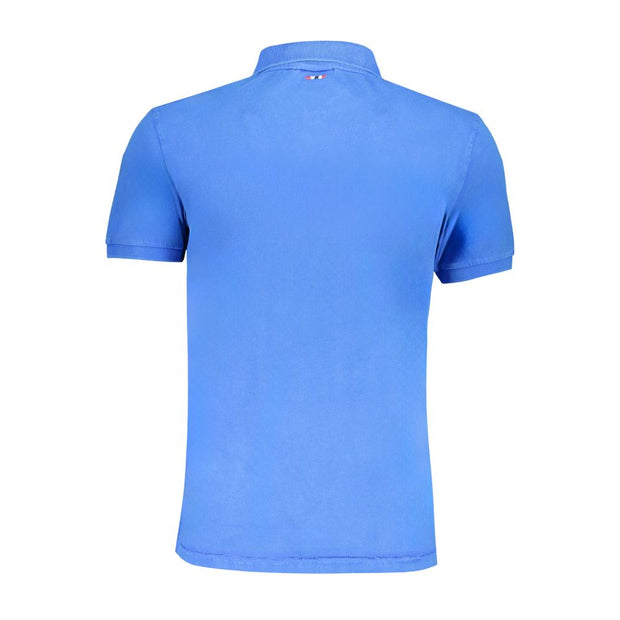 Blue Cotton Polo Shirt