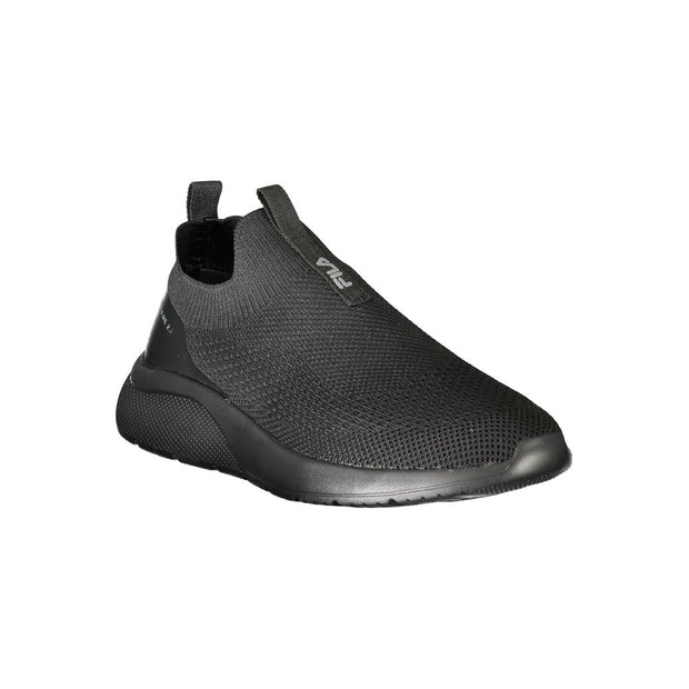 Black Polyester Women Sneaker