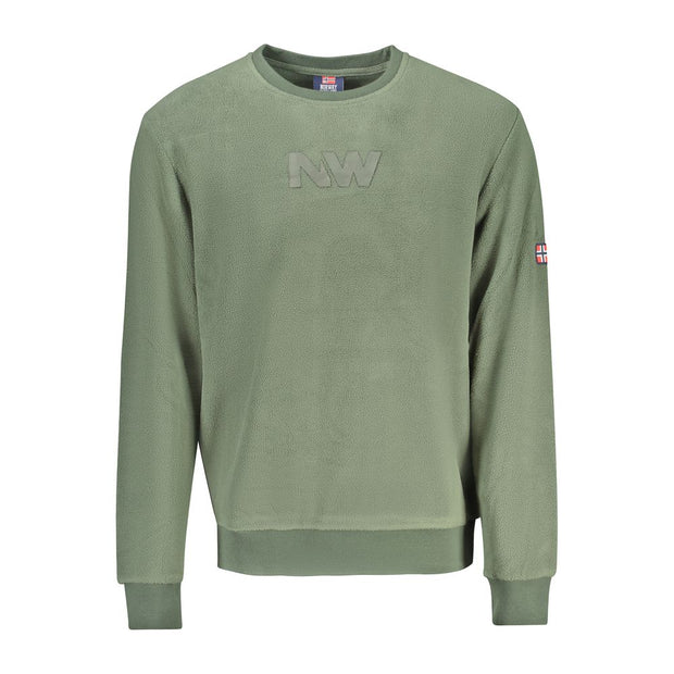 Green Polyester Men Sweater