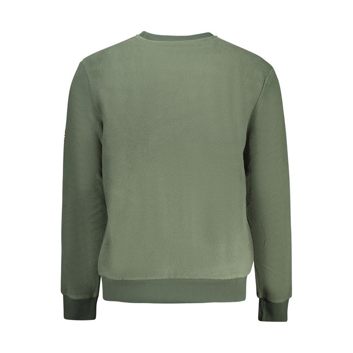 Green Polyester Men Sweater