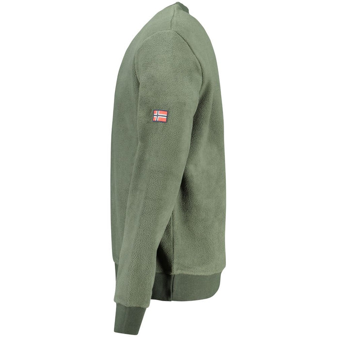 Green Polyester Men Sweater