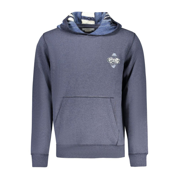 Blue Cotton Men Sweater