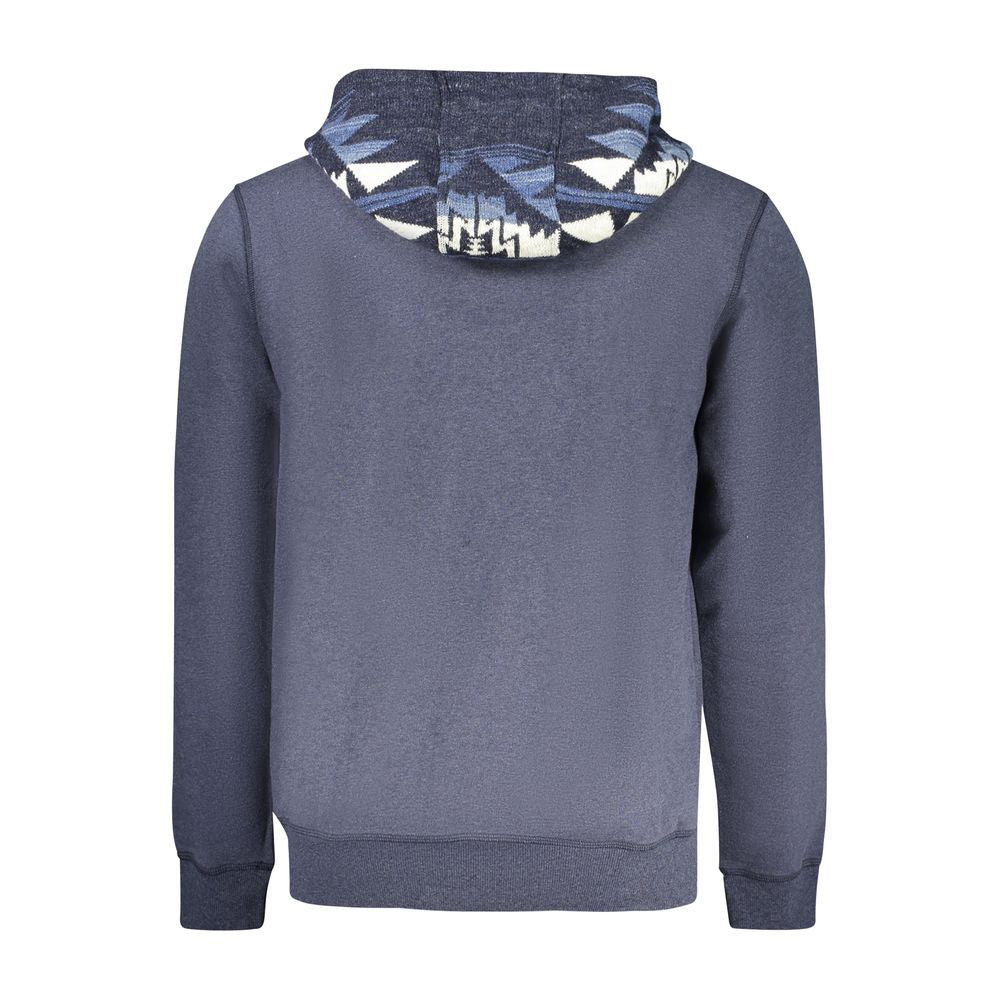 Blue Cotton Men Sweater