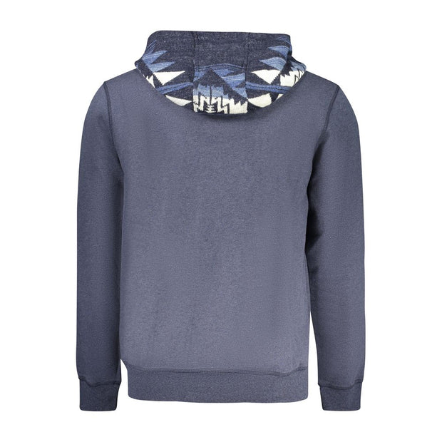 Blue Cotton Men Sweater