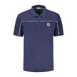 Blue Cotton Men Polo Shirt