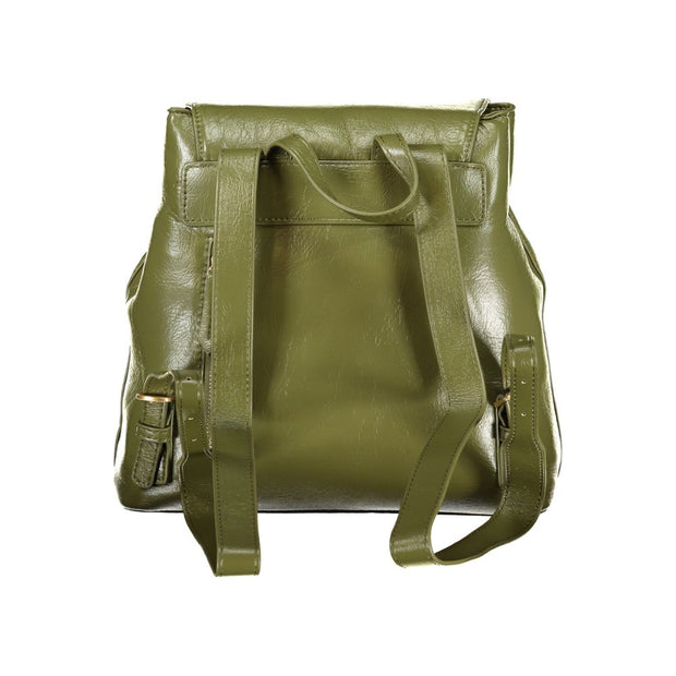 Green Polyethylene Women Backpack