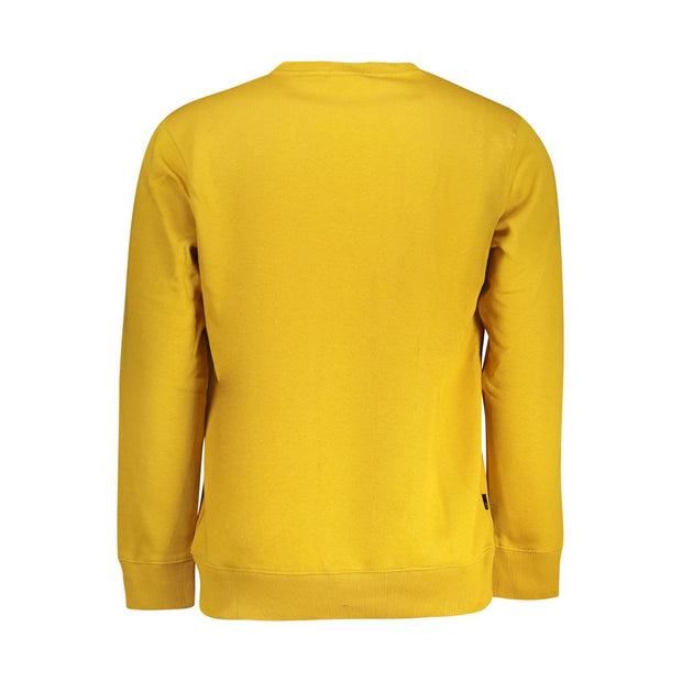 Yellow Cotton Men Sweater