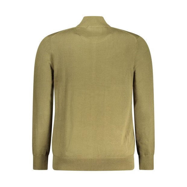 Green Cotton Men Sweater