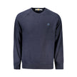 Blue Cotton Men Sweater