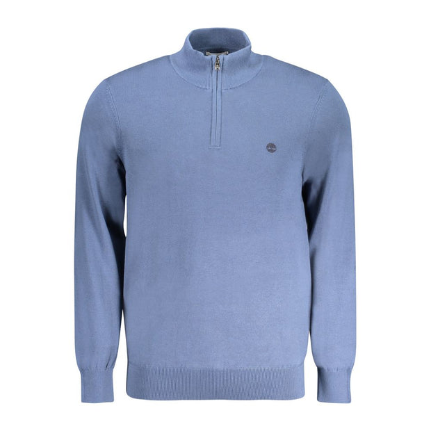 Blue Cotton Men Sweater