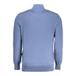 Blue Cotton Men Sweater