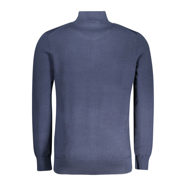 Blue Cotton Men Sweater