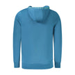 Blue Cotton Mens Sweater with Hood