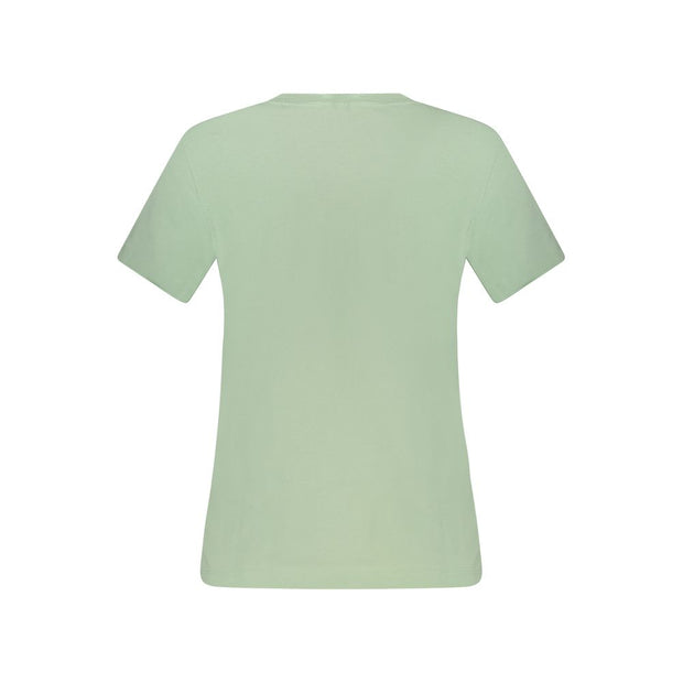 Green Cotton Women T-Shirt