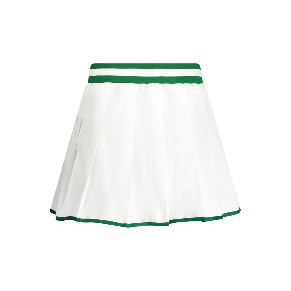 White Polyester Women Skirt